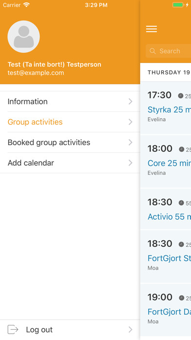 Emulate iPhone app Hälsocenter Tidaholm using MyAndroid