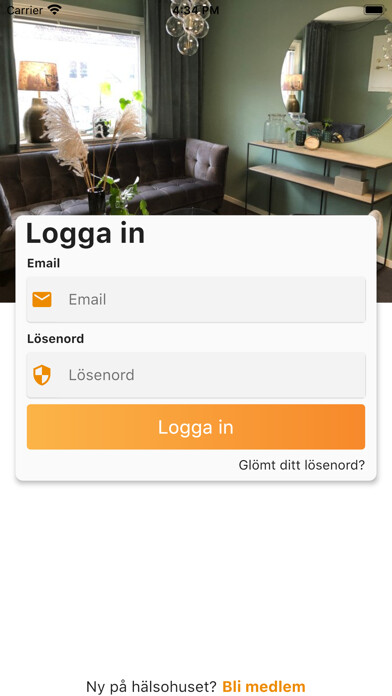 Emulate iPhone app Hälsohuset using MyAndroid