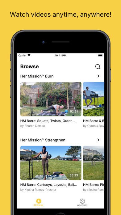 Emulate iPhone app HM Fitness using MyAndroid