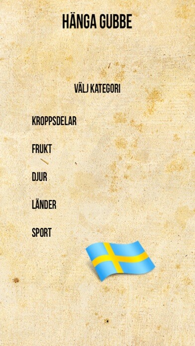 Emulate iPhone app Hänga gubbe på svenska - Hangman game using MyAndroid Emulate iPhone app Hänga gubbe på svenska - Hangman game using MyAndroid