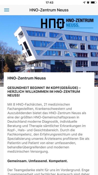 Emulate iPhone app HNO Neuss using MyAndroid