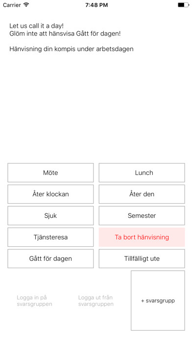 Emulate iPhone app Hänvisning Centrex using MyAndroid