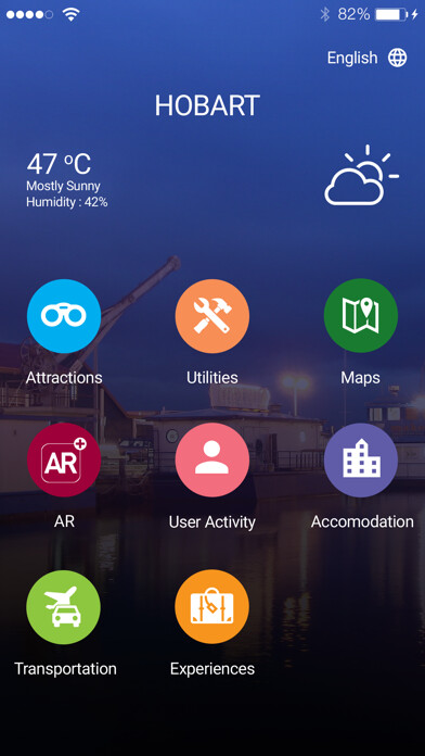 Emulate iPhone app Hobart Travel - Pangea Guides using MyAndroid
