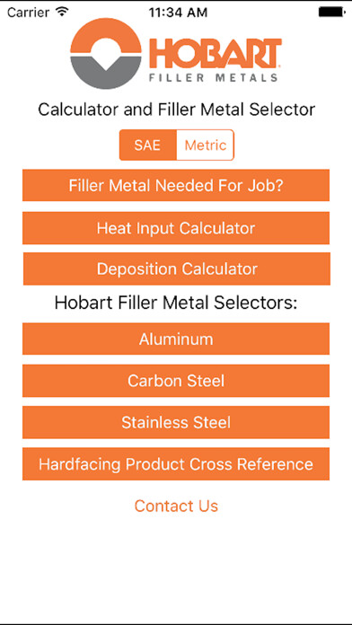 Emulate iPhone app Hobart Welding Calculator using MyAndroid Emulate iPhone app Hobart Welding Calculator using MyAndroid
