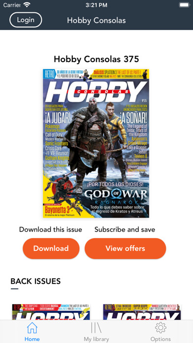 Emulate iPhone app Hobby Consolas Revista using MyAndroid