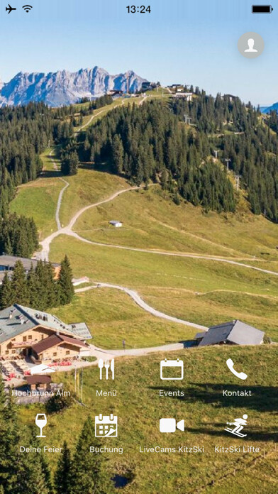 Emulate iPhone app Hochbrunn Alm using MyAndroid