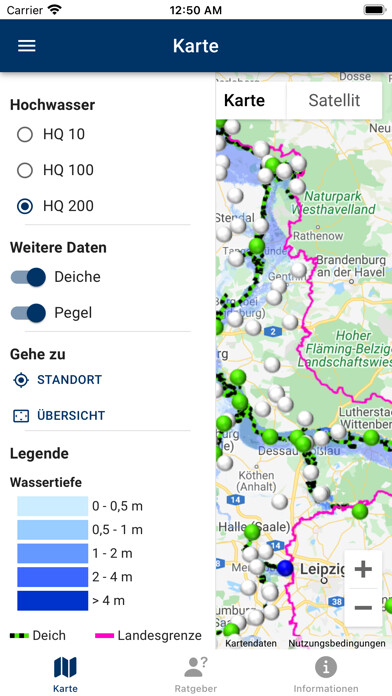 Emulate iPhone app HochwassergefahrST using MyAndroid Emulate iPhone app HochwassergefahrST using MyAndroid