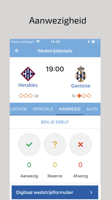 Emulate iPhone app Hockey Belgium using MyAndroid
