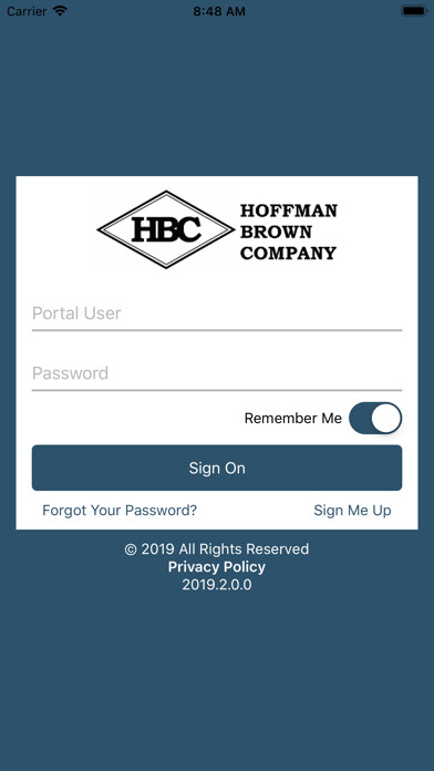 Emulate iPhone app Hoffman Brown Company using MyAndroid