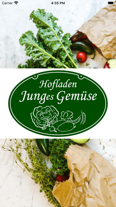 Emulate iPhone app Hofladen Junges Gemüse using MyAndroid