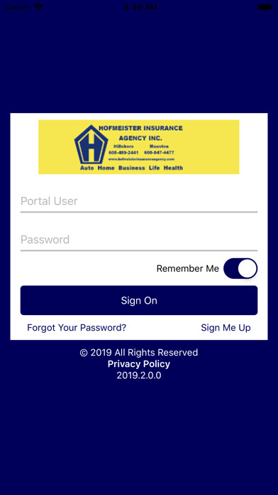 Emulate iPhone app Hofmeister Insurance Agency using MyAndroid Emulate iPhone app Hofmeister Insurance Agency using MyAndroid