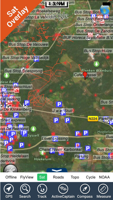 Emulate iPhone app Hoge Veluwe National Park GPS and outdoor map using MyAndroid