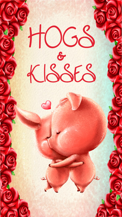 Emulate iPhone app Hogs & Kisses Valentine´s Pigs using MyAndroid