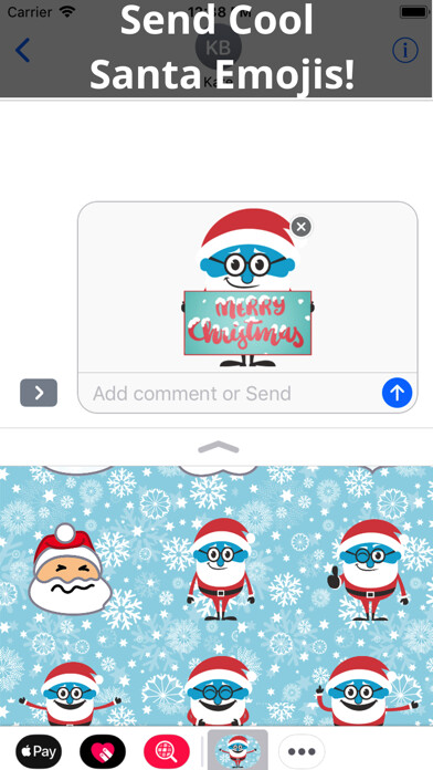 Emulate iPhone app HoHo Emojis - Santa Stickers using MyAndroid Emulate iPhone app HoHo Emojis - Santa Stickers using MyAndroid