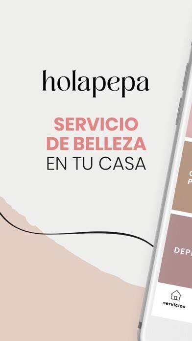 Emulate iPhone app HolaPepa: Belleza a domicilio using MyAndroid