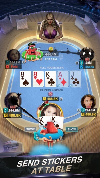 Emulate iPhone app Holdem or Foldem: Texas Poker using MyAndroid
