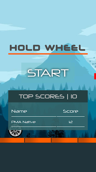 Run android online APK Hold Wheel - 2D Obstacle Game from MyAndroid or emulate Hold Wheel - 2D Obstacle Game using MyAndroid