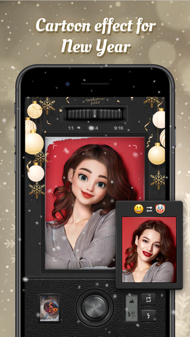 Emulate iPhone app Holiday Cam -  Photo Editor using MyAndroid