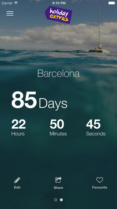 Emulate iPhone app Holiday Extras Countdown using MyAndroid Emulate iPhone app Holiday Extras Countdown using MyAndroid