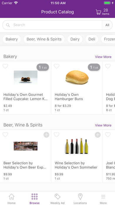 Emulate iPhone app Holiday Market Online using MyAndroid