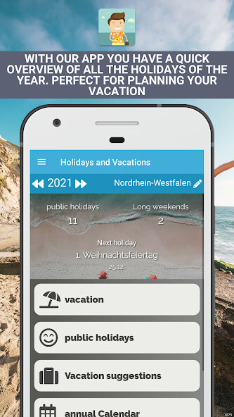 Run android online APK Holidays and school vacations from MyAndroid or emulate Holidays and school vacations using MyAndroid