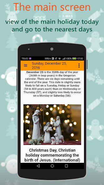 Run android online APK Holidays every day and historical calendar from MyAndroid or emulate Holidays every day and historical calendar using MyAndroid