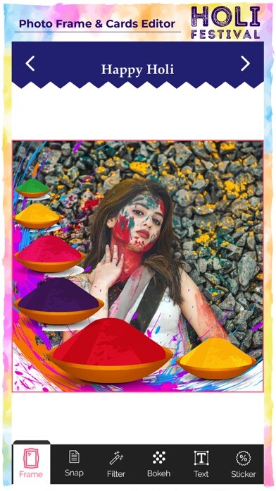 Emulate iPhone app Holi Photo Frame & Card Editor using MyAndroid Emulate iPhone app Holi Photo Frame & Card Editor using MyAndroid