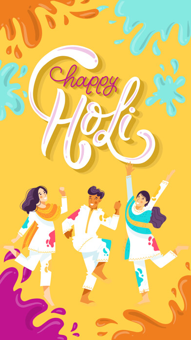 Emulate iPhone app Holi Stickers - Dhuleti Emojis using MyAndroid