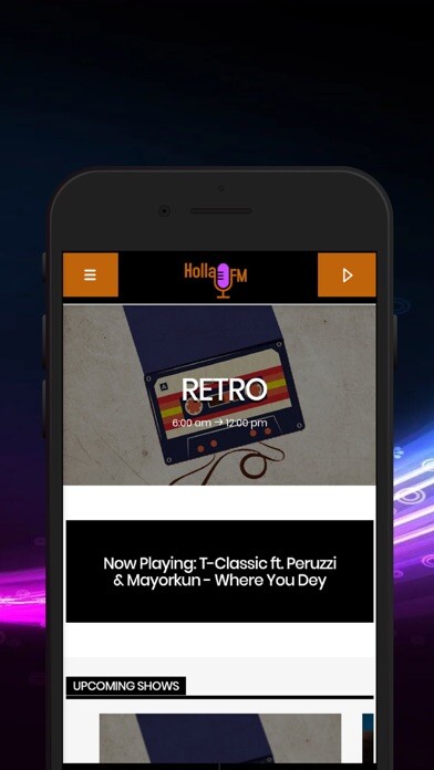 Emulate iPhone app Holla FM using MyAndroid