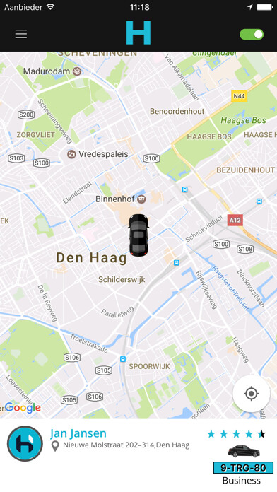 Emulate iPhone app Holland Taxi Driver using MyAndroid