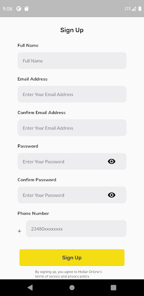 Run android online APK hollar from MyAndroid or emulate hollar using MyAndroid