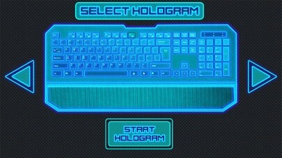 Emulate iPhone app Hologram Keyboard Joke using MyAndroid