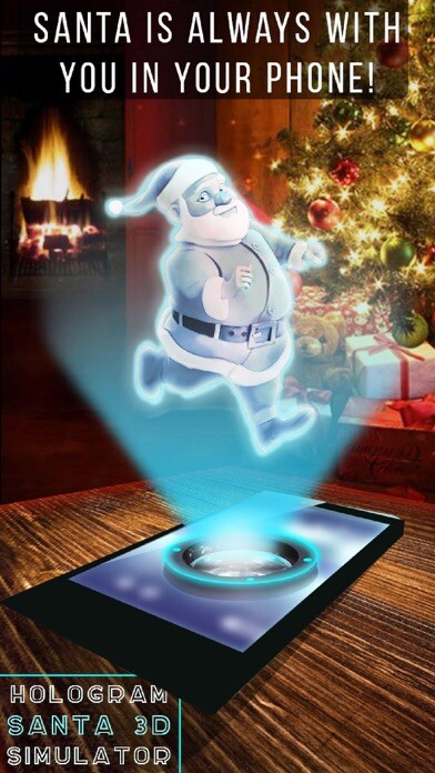 Emulate iPhone app Hologram Santa 3D Simulator using MyAndroid