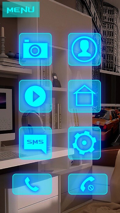 Emulate iPhone app Hologram Screen Phone Joke using MyAndroid