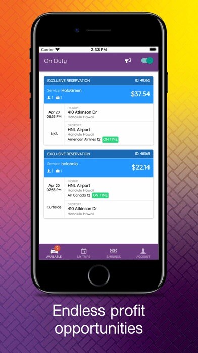 Emulate iPhone app holoholo Driver using MyAndroid