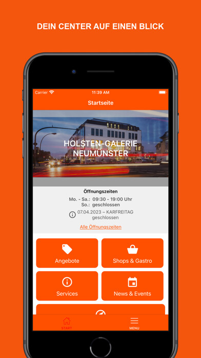 Emulate iPhone app Holsten-Galerie Neumünster using MyAndroid