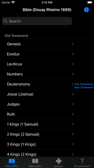 Emulate iPhone app Holy Bible (DRV & ASV) using MyAndroid