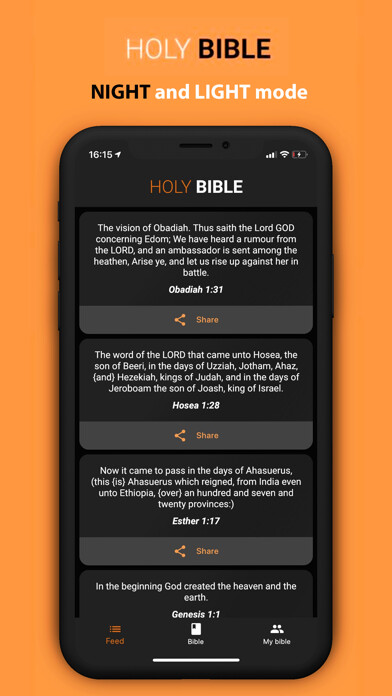 Emulate iPhone app Holy Bible KJV & BBE using MyAndroid