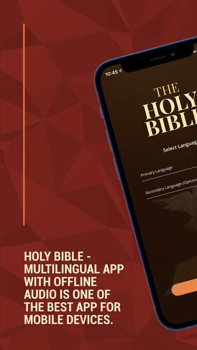 Emulate iPhone app Holy Bible - Multilingual App using MyAndroid