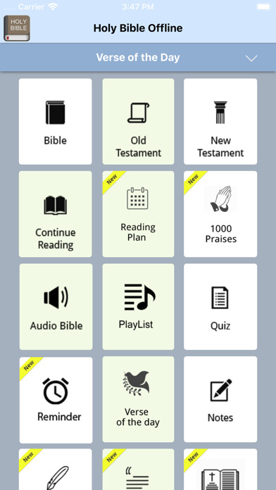 Emulate iPhone app Holy Bible Offline iPhone using MyAndroid