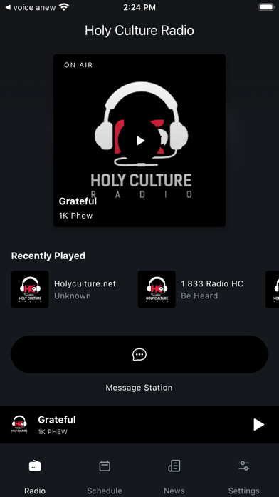 Emulate iPhone app Holy Culture Radio using MyAndroid
