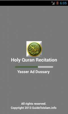 Emulate Android APK Holy Quran Recitation 3