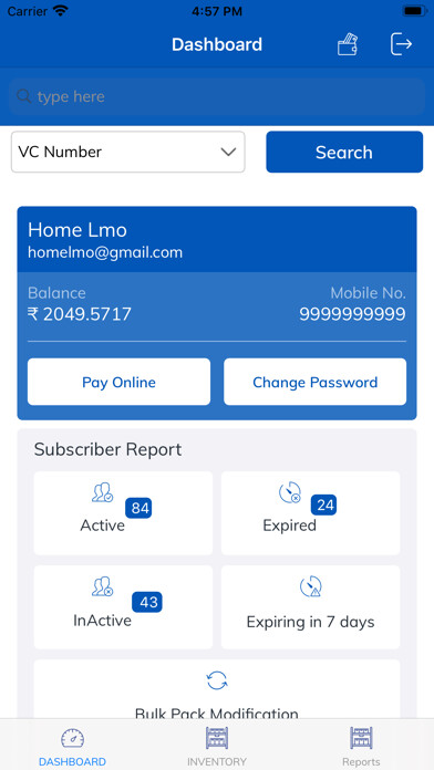 Emulate iPhone app Homecable Admin using MyAndroid