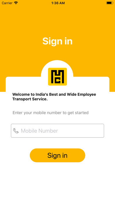 Emulate iPhone app HomeCabs Employee using MyAndroid