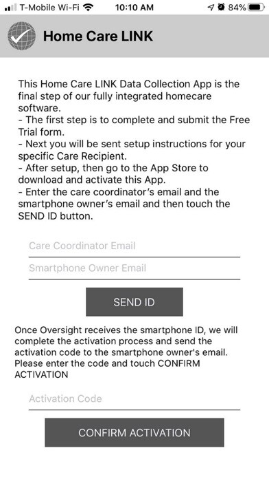 Emulate iPhone app Home Care LINK using MyAndroid