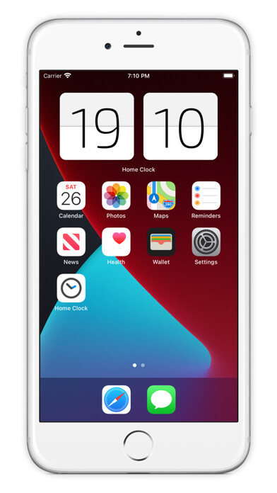 Emulate iPhone app HomeClock - Clock Widgets using MyAndroid