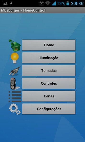 Emulate iPhone app Home Control using MyAndroid