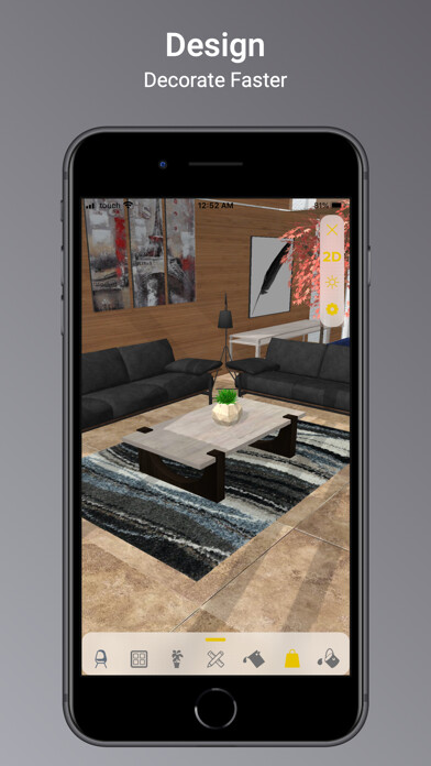 Emulate iPhone app Home Design 3D - Spruce using MyAndroid