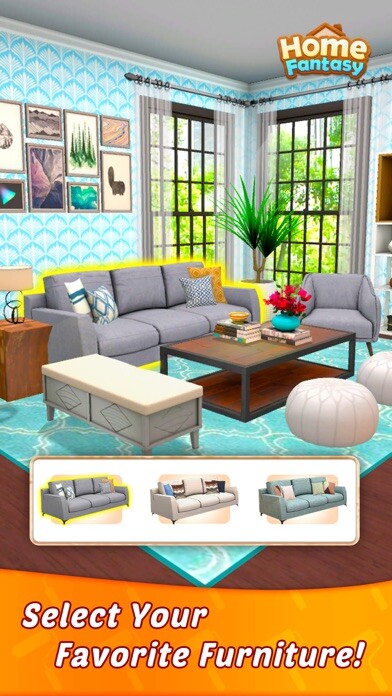 Emulate iPhone app Home Fantasy: Home Design Game using MyAndroid