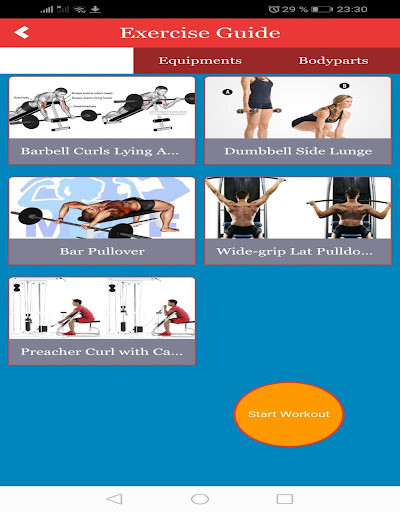 Run android online APK Home Fitness Gym - Bodybuilding FREE from MyAndroid or emulate Home Fitness Gym - Bodybuilding FREE using MyAndroid